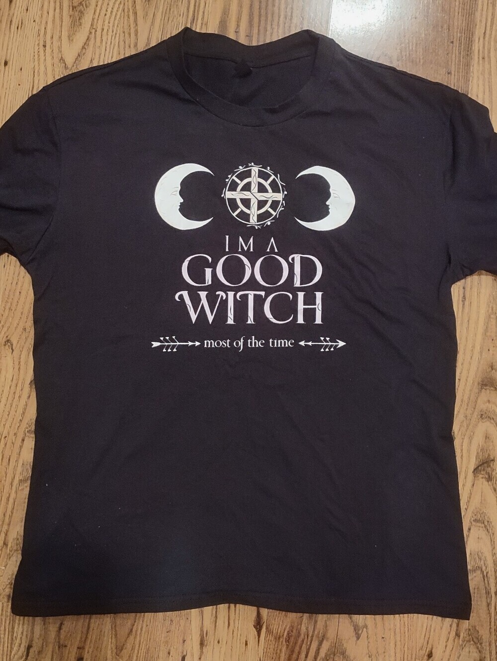 Good Witch Most Of The Time Graphic Tee - Black